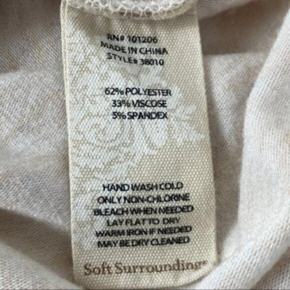 Soft Surroundings top cream color size XSP - Picture 8 of 9
